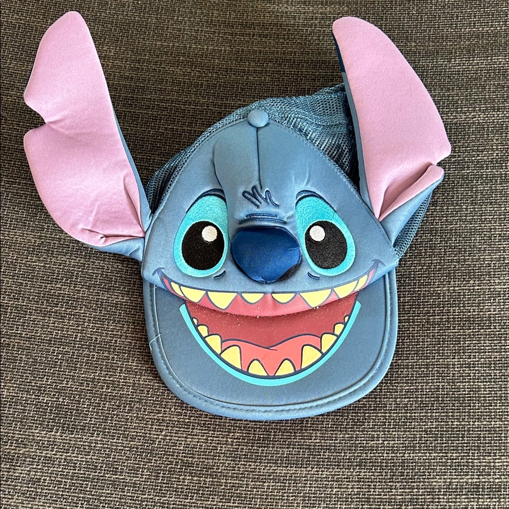 Disney Stitch Kids Hat - Blue and Pink
